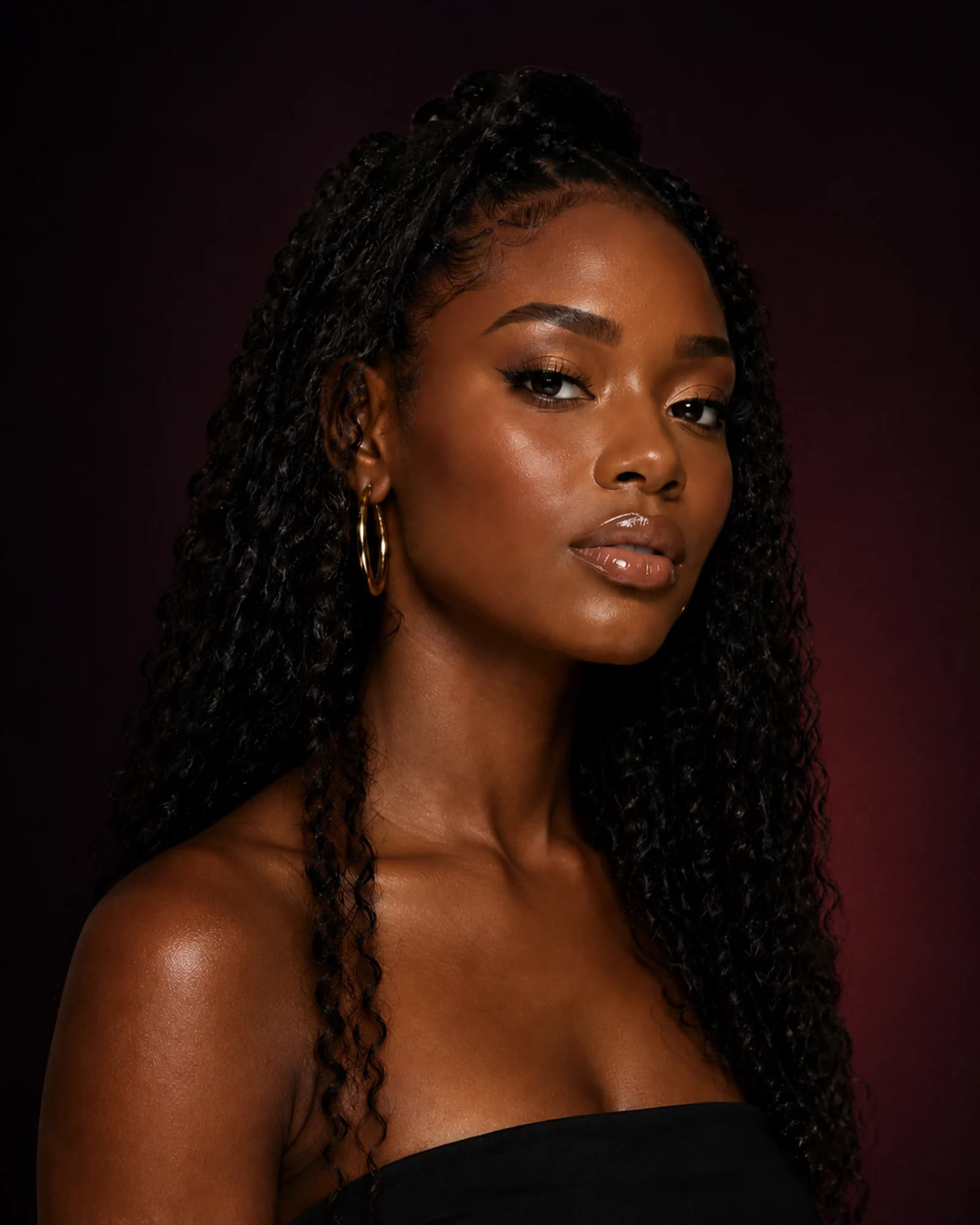 Healthy textured hair detail