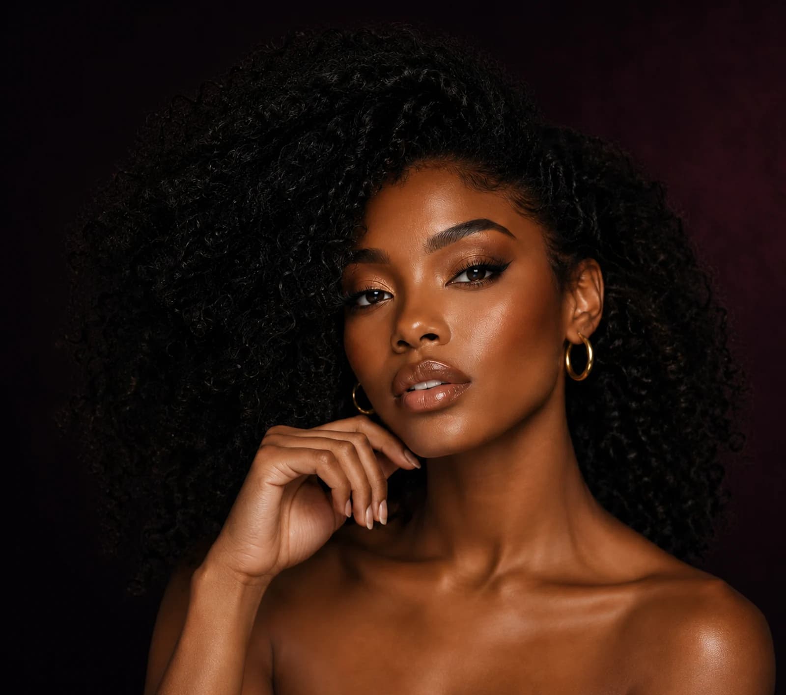High-shine neutral lip finish